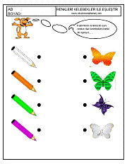 okul öncesi renk kavramı renkleri eşleştir çalışma sayfaları